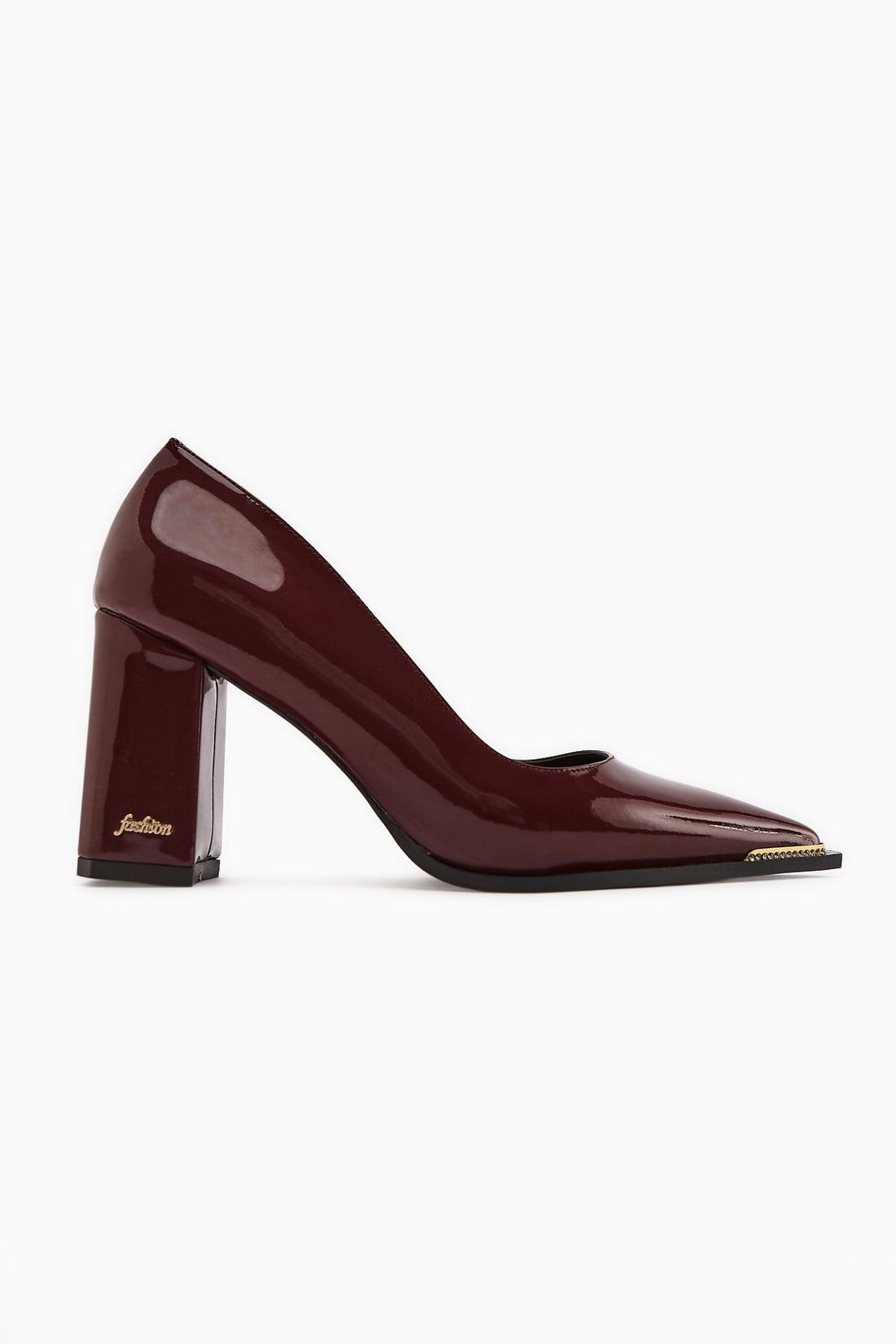 Bonny – Burgundy Block Heel Shoe (Women)