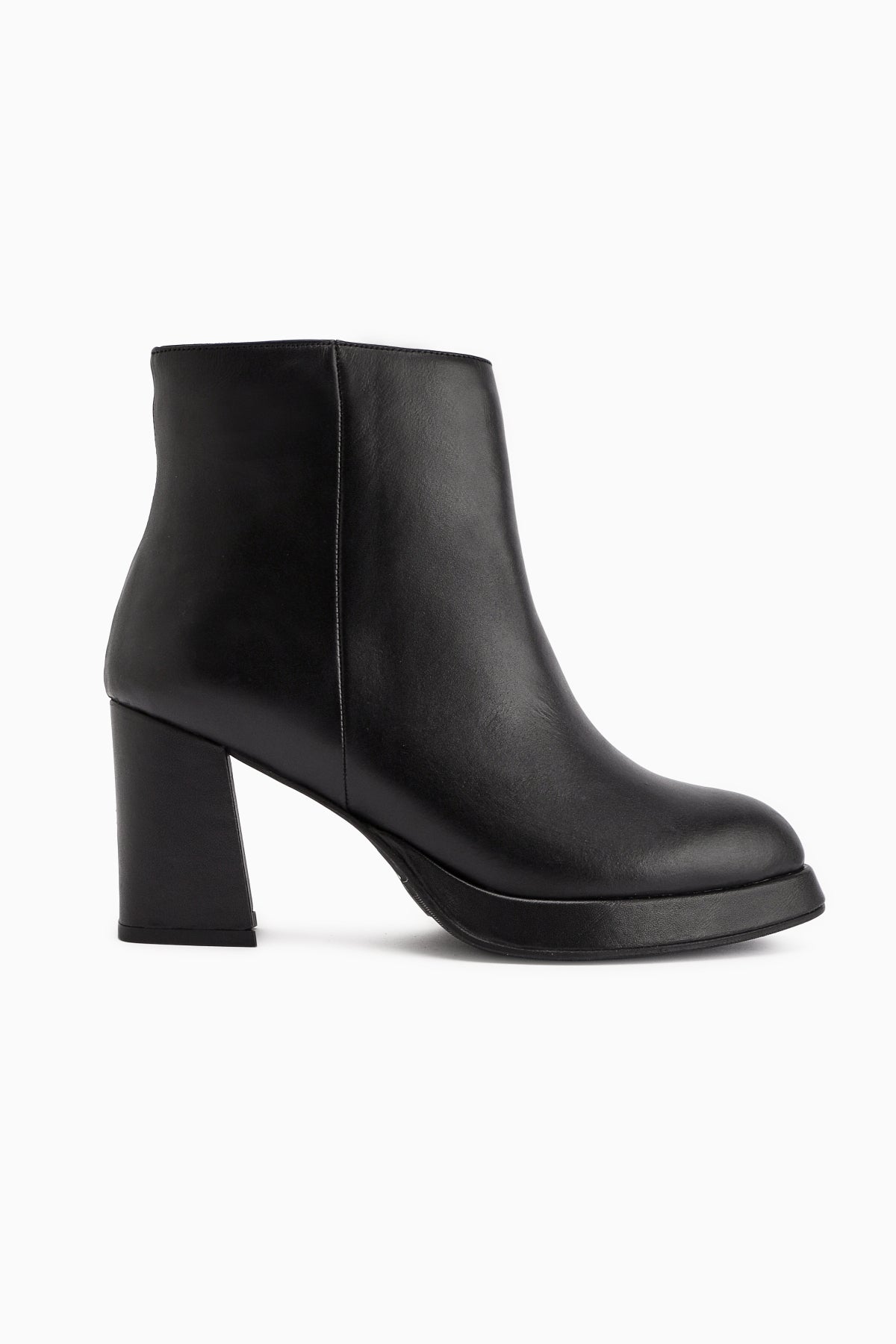 Gaby – Genuine Leather Black Platform-Heel Boot (Women)