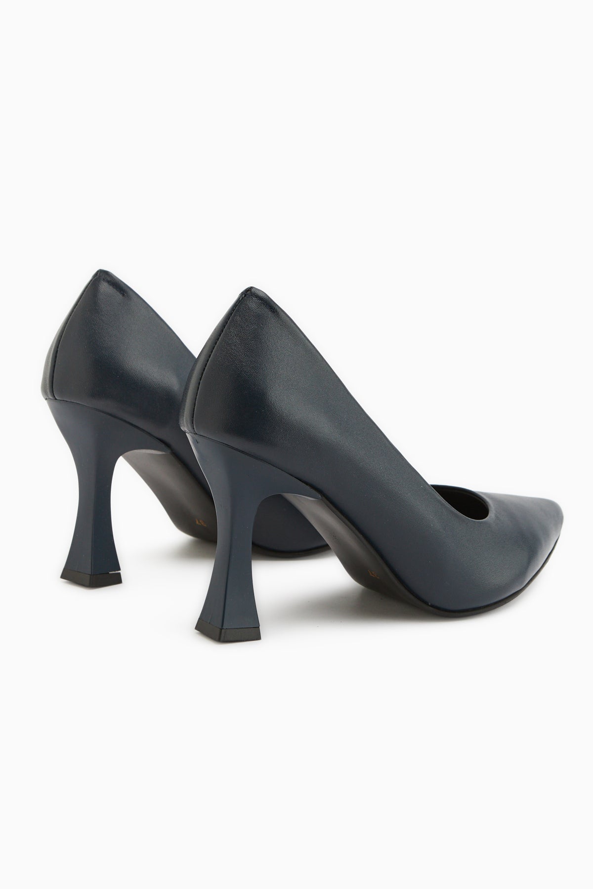 Genuine Leather Navy Women’s Heeled Shoes Stiletto