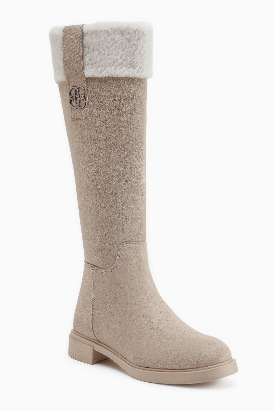 Marlena Ten Suede Fur Detailed Women’s Boots