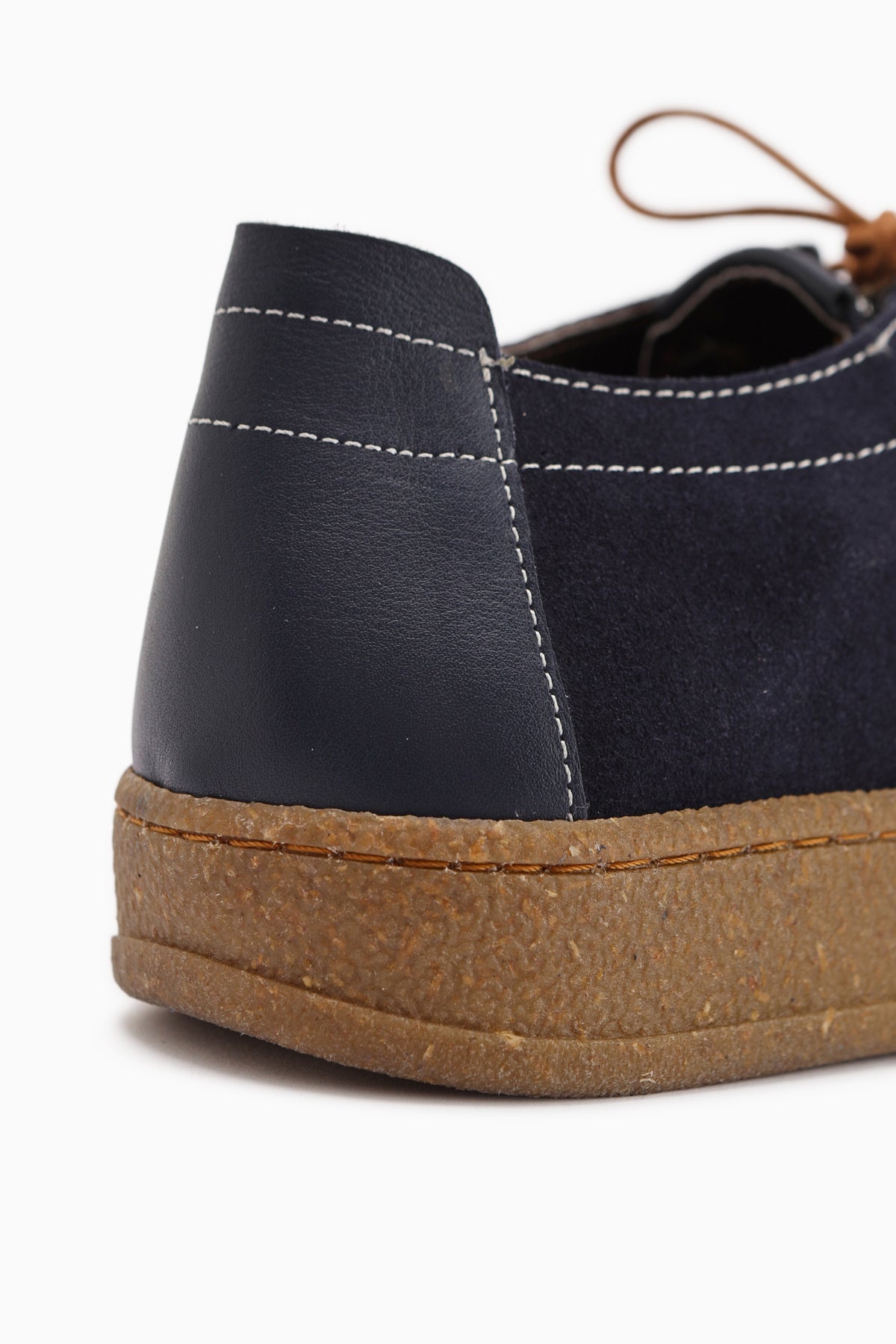 Polin Genuine Leather Navy Suede Lace-Up Daily Loafer Shoe