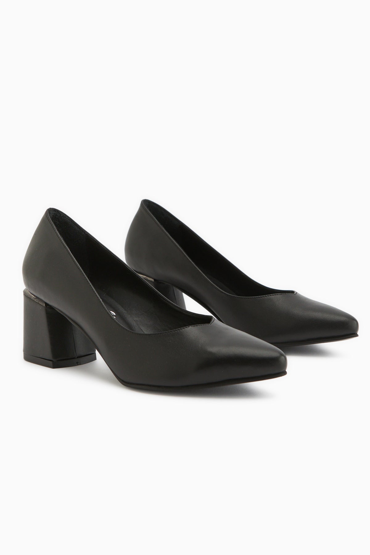 Ferida Genuine Leather Black Thick Heeled Women’s Shoes