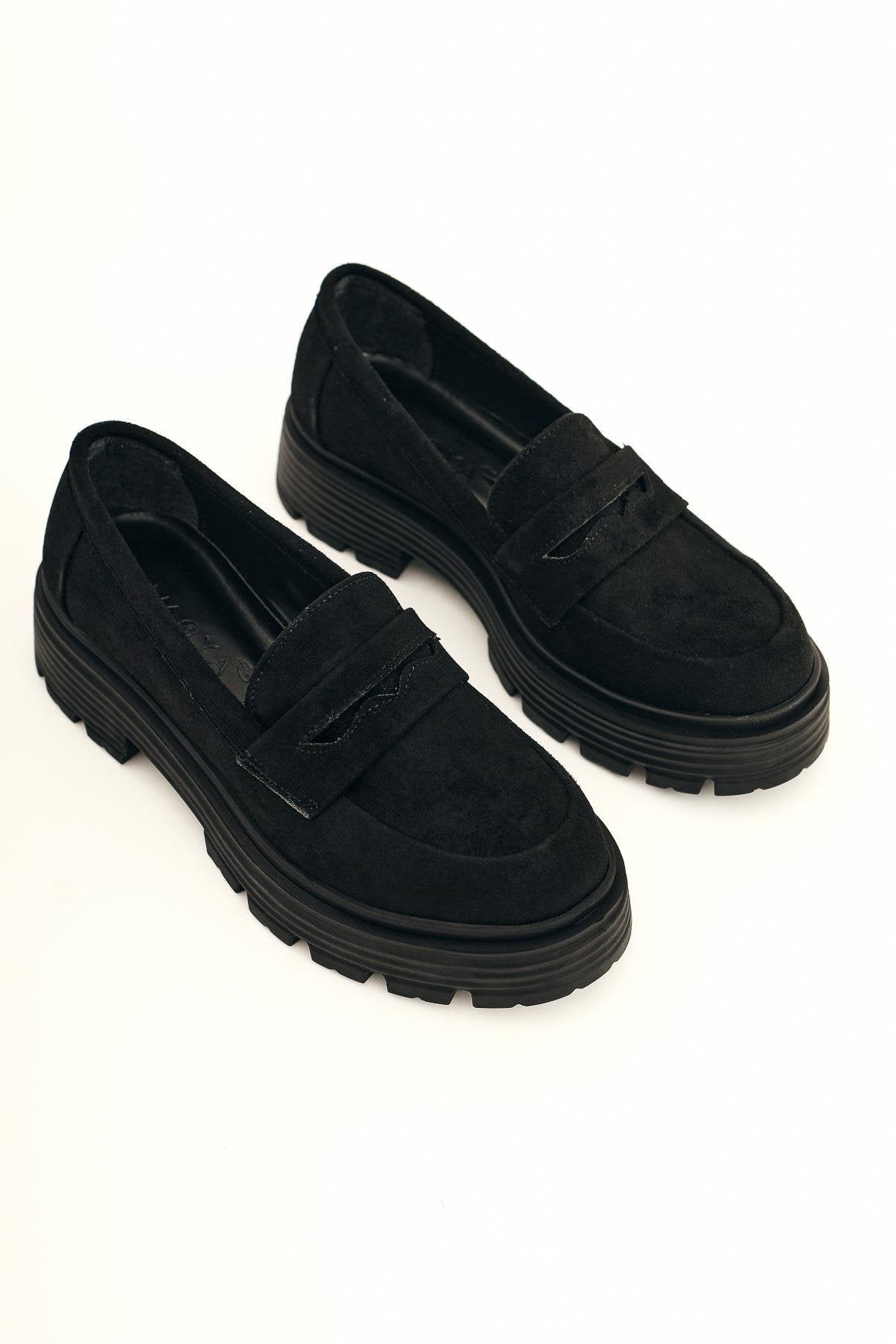 Gerta – Black Suede Oxford Shoe (Women)
