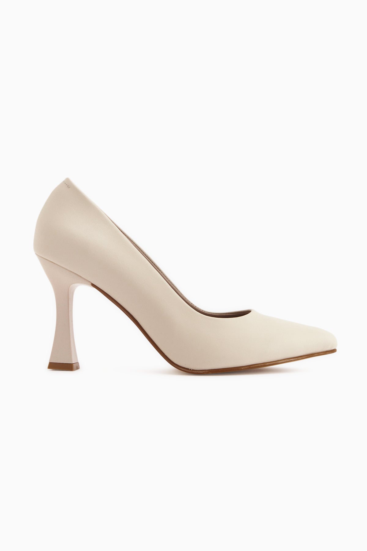 Helen Genuine Leather Beige Women’s Heeled Shoes Stiletto