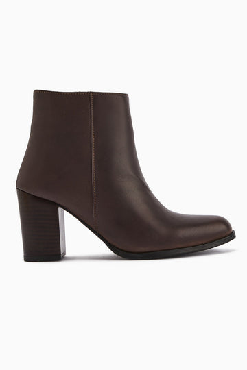 Teres Genuine Leather Brown Heeled Women's Boot