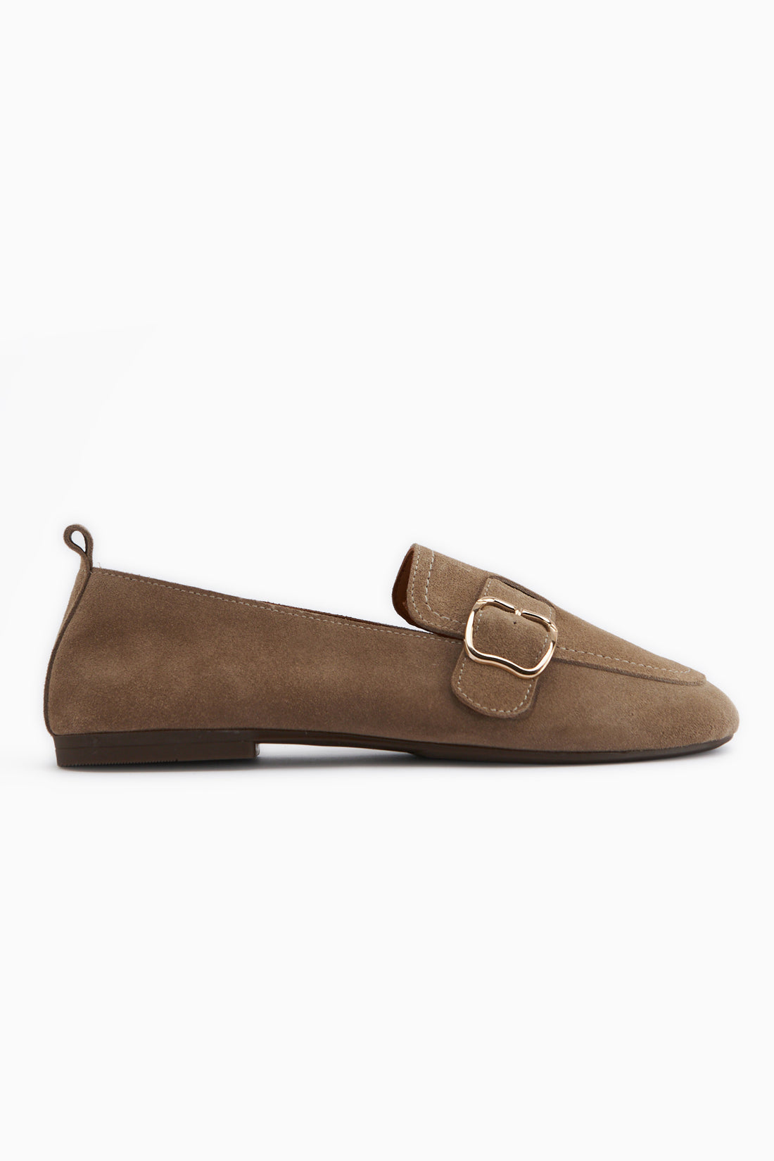 Oliva Genuine Leather Mink Buckled Women’s Ballet Flats