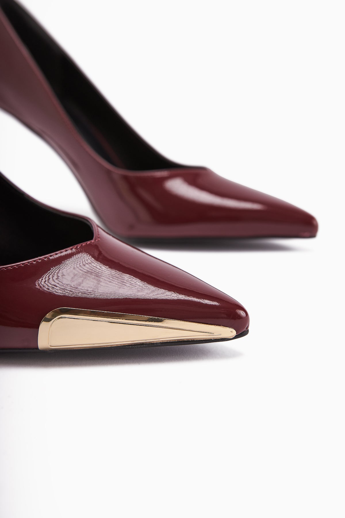 Lula Burgundy Patent Leather Pointed Toe Women’s Heeled Shoes