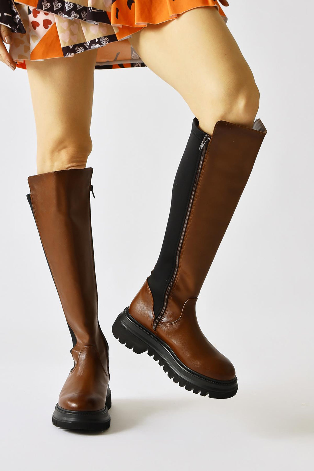 Latoya Tan Stretch Detailed Women’s Boots