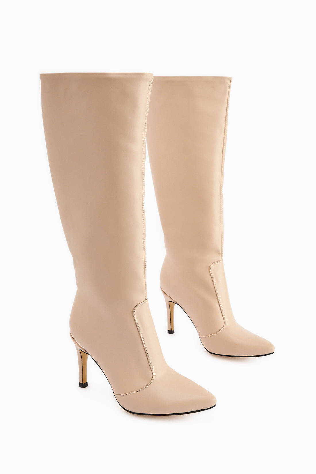 Lucine Nud Pointed Toe Slim Heeled Ankle Boots